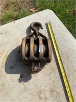 Vintage wood pulley- 3 pulleys