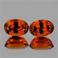 Natural Mandarin Orange Spessartite Garnet Pair {V