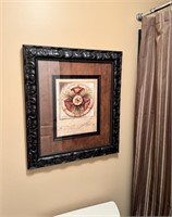 Framed Art in Basement Bathroom