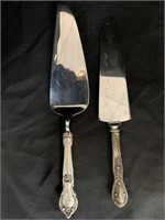 2 STERLING & STAINLESS SERVING KNIVES-TW 6.19OZ