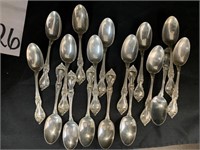 17 LUNT ALEXANDRA STERLING TEA SPOONS - TW 21.72