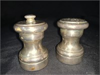 WEIGHTED STERLING SILVER SALT / PEPPER SHAKERS -
