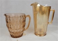 Pair Of Vintage Glass Pitchers