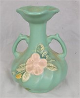 Weller Pottery 6" Tall Handle Vase/ Small Chip