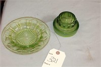 Vintage green glass