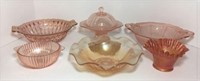 Pale Pink Glass Bowls and Dishes