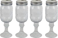12 "Redneck Wine Glasses" Kerr Mason Jar