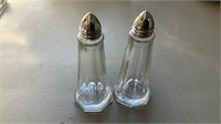 25- Clear Glass Salt Pepper Shakers