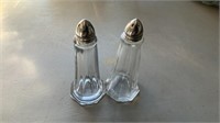 25- Clear Glass Salt Pepper Shakers
