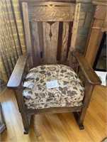 Mission Style Oak Rocking Chair