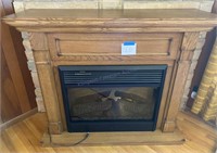 Electric Fireplace with Mantel