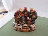 Porcelain Lighted Nativity Scene