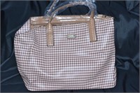 K.Eyre Brown and Black Checked Handbag