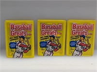 3 Packs 1989 Swell Baseball Greats