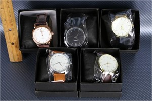 Lot of 5 Quartz Watches-NEW in Box