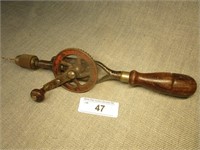 Vintage Wood Handled Drill