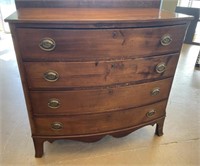 19th Century American Bow Front Dresser
