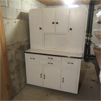 Hoosier Style Cabinet -enamel top & flour sifter