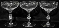 3 Duncan & Miller Saucer Champagnes 5"