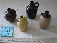 4 Small Crock Type Jugs