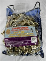 NEW 3/8"X 20' CARGO CHAIN W/ CLEVIS GRAB HOOKS