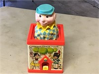 VINTAGE 1970 FISHER PRICE JACK IN THE BOX  - WORKS