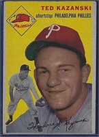 1954 Topps 378 Ted Kazanski Philadelphia Phillies