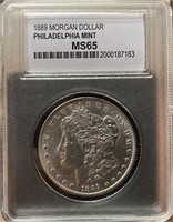 1889 Morgan Silver Dollar WCG Slabbed (MS65)