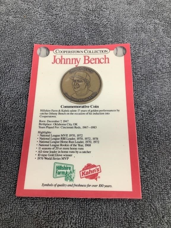 Johnny Bench Commemorative Coin