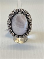 Ring size 6 Mother of Pearl German Silver
