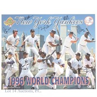 Signed 1996 New York Yankees MLB Poster (8 Autos)