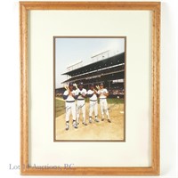 Signed Chicago Cubs MLB Baseball Photo (4 HOF)