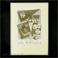 Joe DiMaggio Signed 70th Birthday Tribute Photo