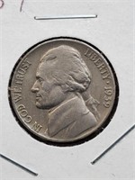 AU 1939 Jefferson Nickel