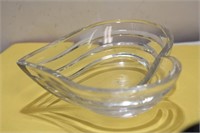 A Cut Glass Heart Bowl