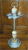 SLAG GLASS ELECTRIC SMOKING STAND - 34" TALL