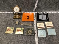 Clock, Dish, Matches, and Bottle Opener Bundle