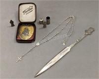 Religious Shield, Rosarie, Letter Opener