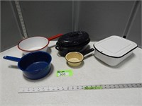 Assortment of enamelware