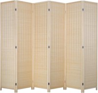 B2364  FDW Bamboo Room Divider Folding Privacy Wa