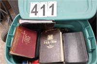 Green Tote of Books Includes The Bible