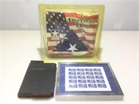 NIB 4x6 American Flag, Thunderbirds Stamp Sheet