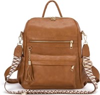 Vividora PU Leather Backpack Purse  Brown