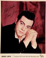 Mario Lanza signed promo photo