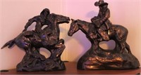 Pair of Art Pottery Cowboy Figures