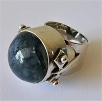 Sterling Silver Dome Ring Dated 1966 England