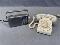 Rotary Telephone & Panasonic Radio