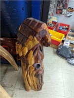 Old Man Wood Carving