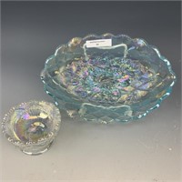 IG Ice Blue Pansy & Smith White Dish Lot