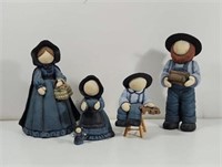Amish Faceless Family ceramic